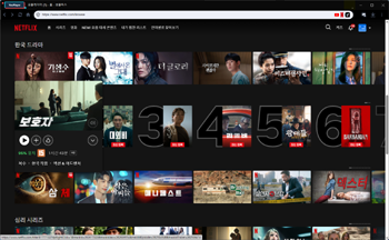 넷플릭스 실행화면